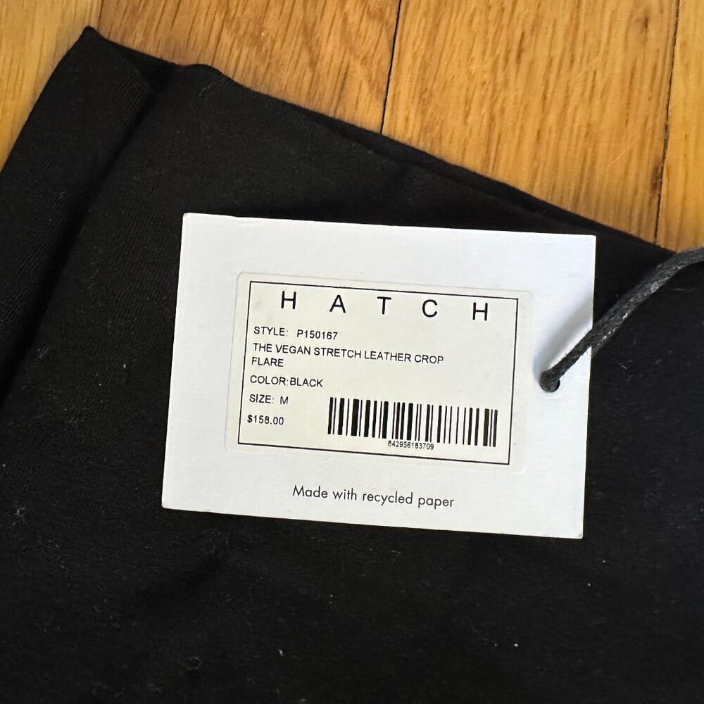 Hatch Vegan Stretch Leather Crop Flare - Picture 2 of 4